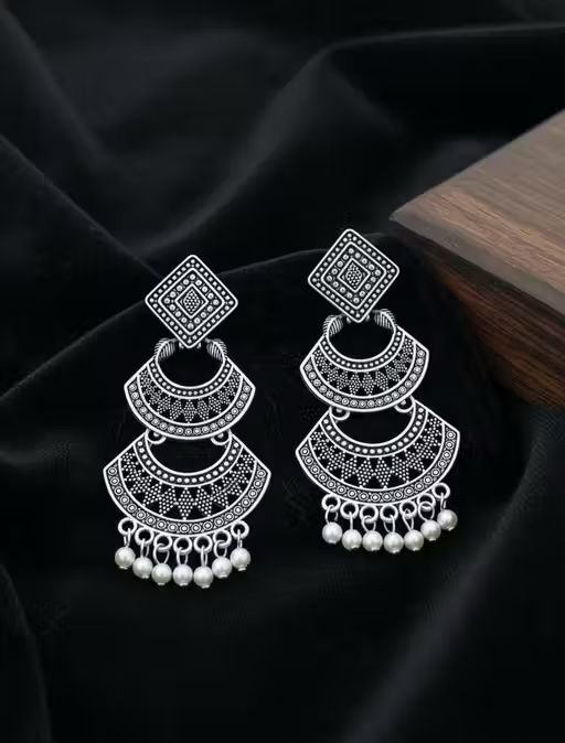 Trendy Oxidized Earrings & Studs Combo – Set of 6 | Stylish Ethnic Collection for Women & Girls ✨