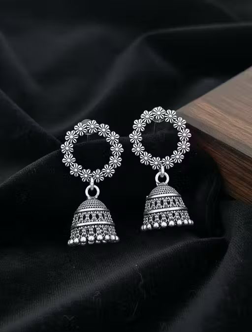 Trendy Oxidized Earrings & Studs Combo – Set of 6 | Stylish Ethnic Collection for Women & Girls ✨
