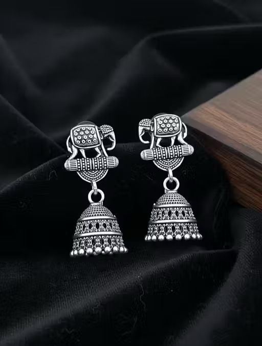 Trendy Oxidized Earrings & Studs Combo – Set of 6 | Stylish Ethnic Collection for Women & Girls ✨